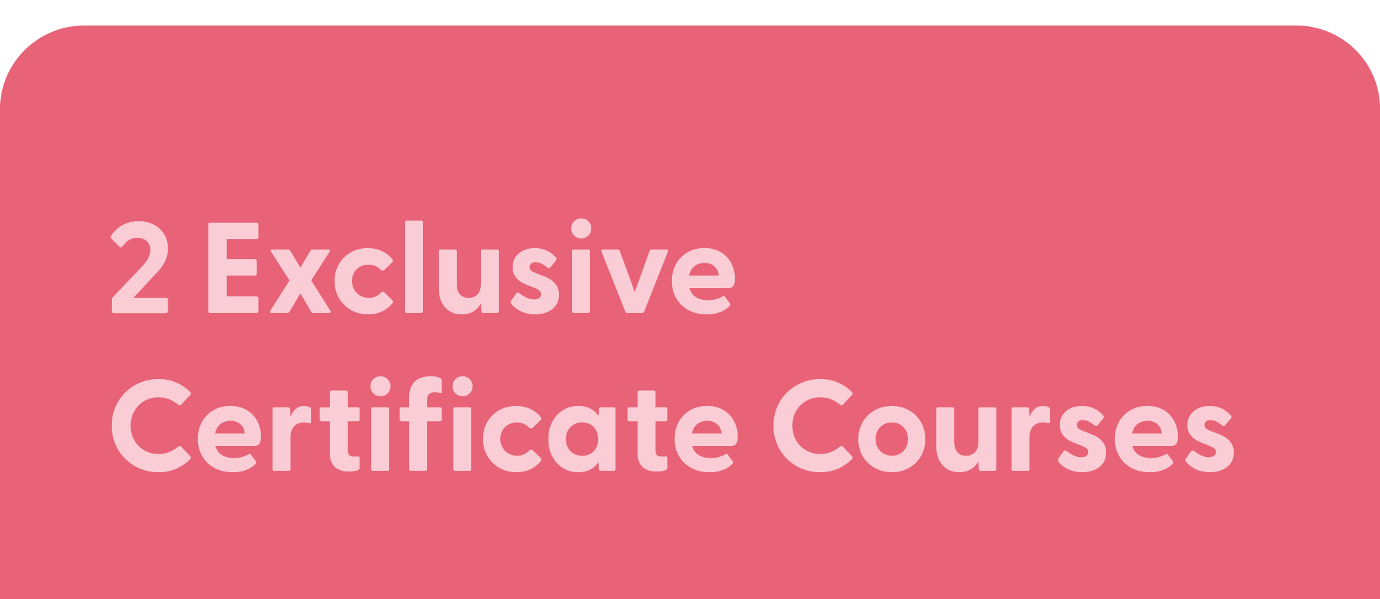 2 Exclusive Certificate Courses